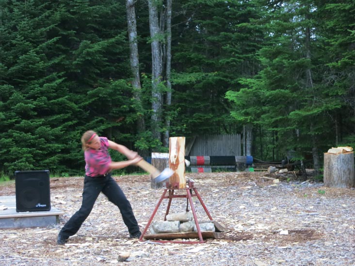 Wood Chopping, Timber Tina's Great Maine Lumberjack Show, Trenton, Maine, July 4, 2013