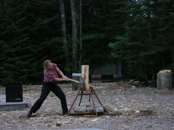 Wood Chopping, Timber Tina's Great Maine Lumberjack Show, Trenton, Maine, July 4, 2013