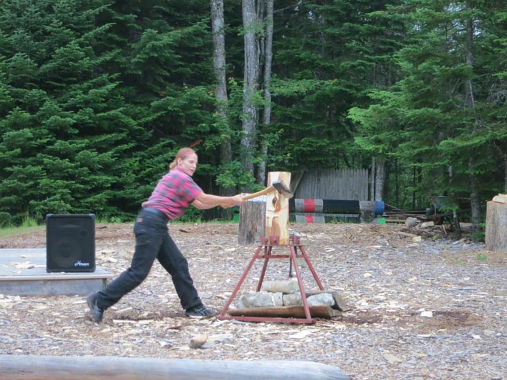 Wood Chopping, Timber Tina's Great Maine Lumberjack Show, Trenton, Maine, July 4, 2013