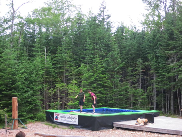 Log Rolling, Timber Tina's Great Maine Lumberjack Show, Trenton, Maine, July 4, 2013