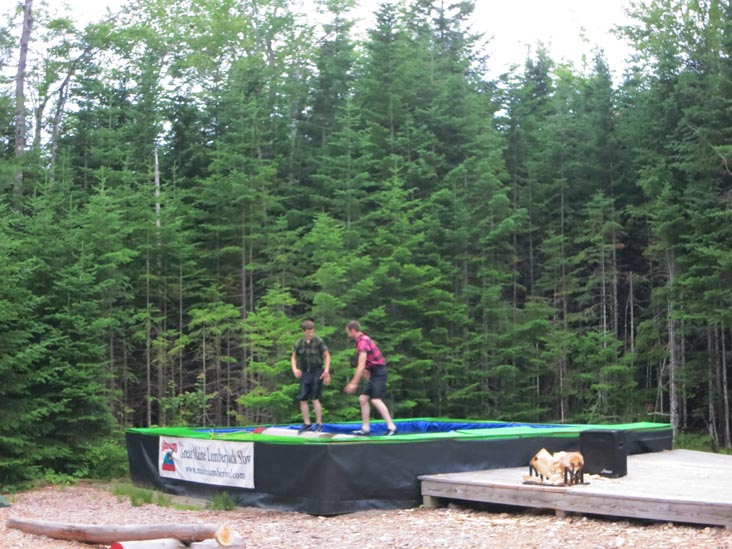 Log Rolling, Timber Tina's Great Maine Lumberjack Show, Trenton, Maine, July 4, 2013