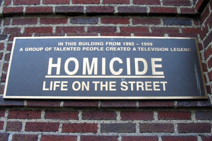 Homicide: Life on the Street Plaque, Recreation Pier, Thames Street, Fells Point, Baltimore, Maryland