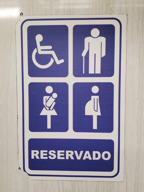 Reservado Sign, Subway Car, Mexico City/Ciudad de México, Mexico, September 3, 2023