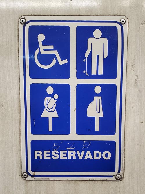 Reservado Sign, Subway Car, Mexico City/Ciudad de México, Mexico, September 4, 2023