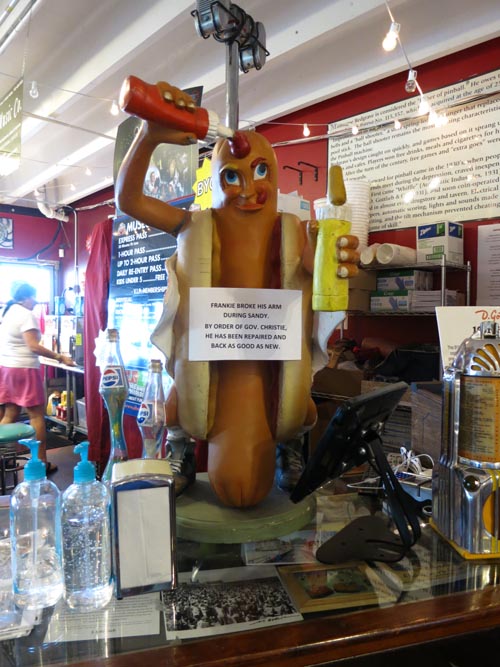 Frankie Hot Dog, Silverball Museum Pinball Hall of Fame, 1000 Ocean Avenue, Asbury Park, New Jersey, August 21, 2013