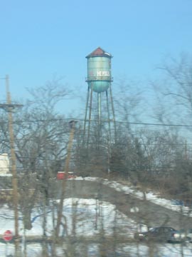 Water Tower Near New Brunswick, NJ, New Jersey Transit's Northeast Corridor Line