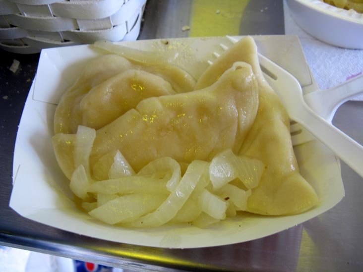 Pierogies, Christ The King Church Homemade Pierogies, Bloomsburg Fair, Bloomsburg, Pennsylvania, September 26, 2009