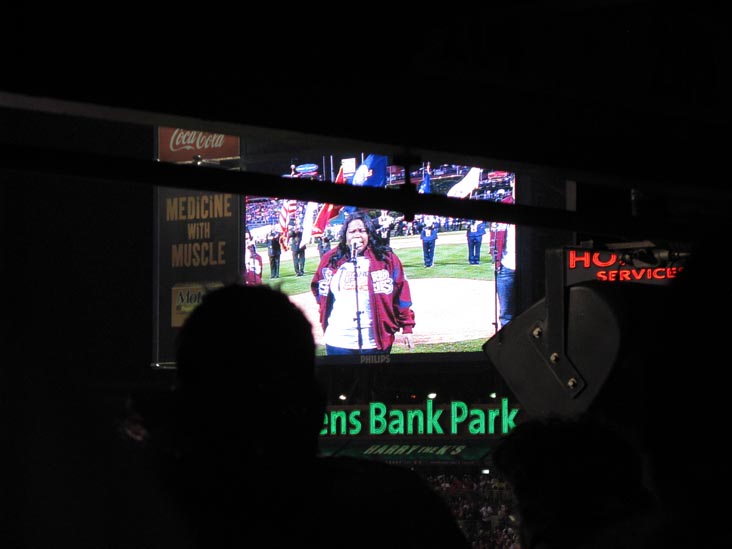 National Anthem Sung By Cast Of Glee, Philadelphia Phillies vs. New York Yankees, World Series Game 3, Citizens Bank Park, Philadelphia, Pennsylvania, October 31, 2009