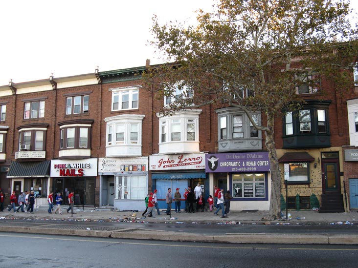 Broad Street Between Porter and Ritner Streets After 2008 Phillies World Series Parade Rally, South Philadelphia, Philadelphia, Pennsylvania, October 31, 2008, 5:28 p.m.