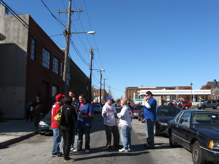 Bainbridge Street East of Broad Street, 2008 Phillies World Series Parade, South Philadelphia, Philadelphia, Pennsylvania, October 31, 2008, 11:42 a.m.