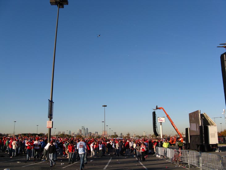 Outside Citizens Bank Park, 2008 Phillies World Series Parade Rally, South Philadelphia, Philadelphia, Pennsylvania, October 31, 2008, 4:54 p.m.