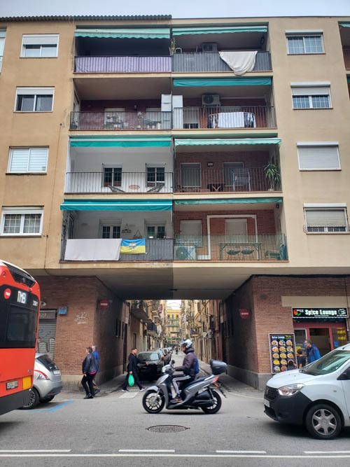 Carrer de Vinaròs From Carrer de Pepe Rubianes, La Barceloneta, Barcelona, Spain, April 27, 2024