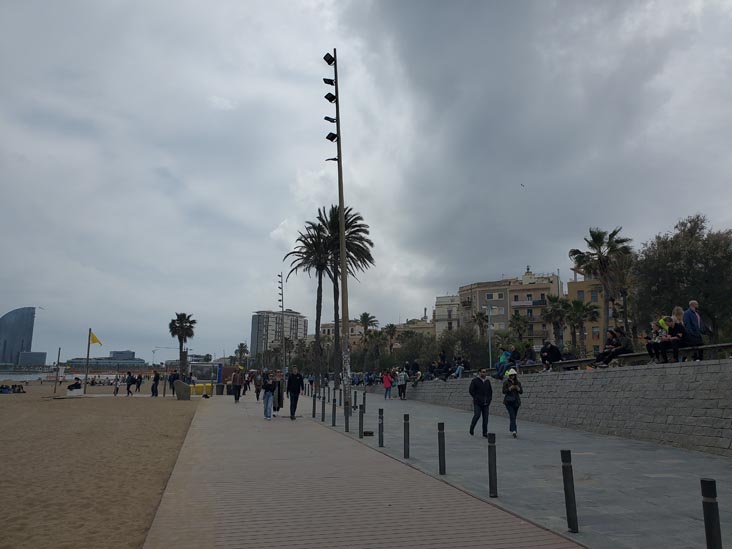 Passeig Marítim de la Barceloneta, Barcelona, Spain, April 27, 2024