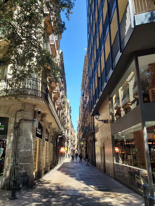 Carrer dels Escudellers Near La Rambla, Barri Gòtic/Gothic Quarter, Barcelona, Spain, April 24, 2024