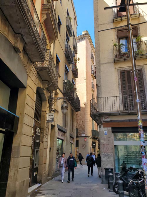 Carrer d'Avinyó, Barri Gòtic/Gothic Quarter, Barcelona, Spain, April 24, 2024