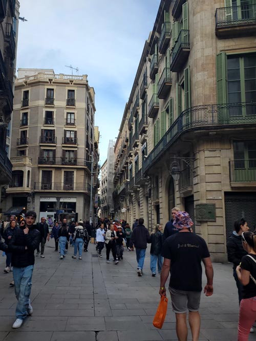 Carrer de la Portaferrissa, Barri Gòtic/Gothic Quarter, Barcelona, Spain, April 26, 2024