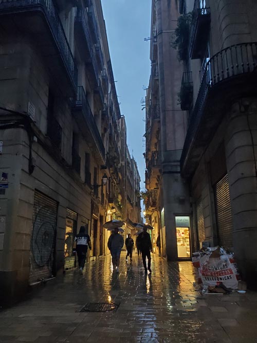 Carrer de la Llibreteria at Carrer de la Dagueria, Barri Gòtic/Gothic Quarter, Barcelona, Spain, April 29, 2024