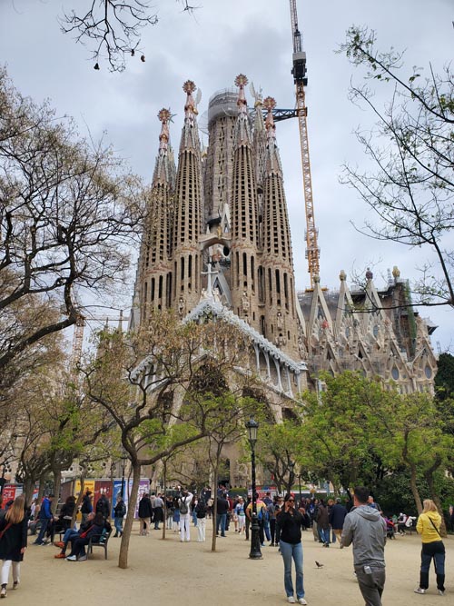 Basílica de la Sagrada Família From Plaça de la Sagrada Família, Barcelona, Spain, April 25, 2024