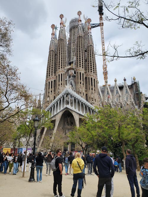 Basílica de la Sagrada Família From Plaça de la Sagrada Família, Barcelona, Spain, April 25, 2024