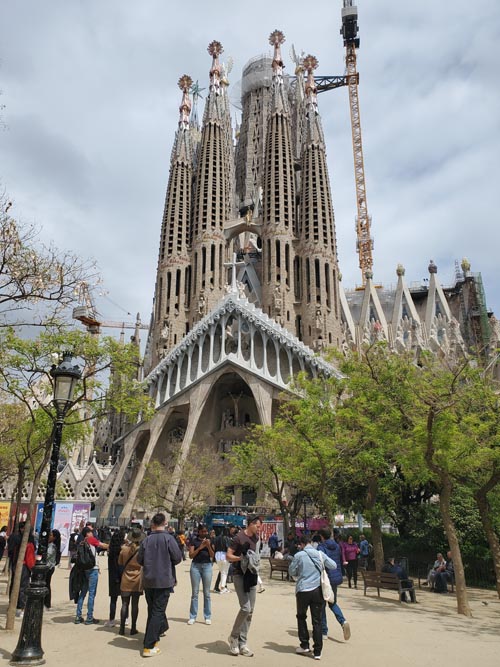 Basílica de la Sagrada Família From Plaça de la Sagrada Família, Barcelona, Spain, April 25, 2024