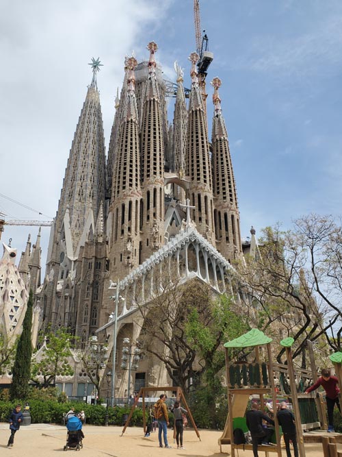Basílica de la Sagrada Família From Plaça de la Sagrada Família, Barcelona, Spain, April 25, 2024