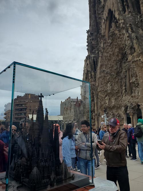 Model, Basílica de la Sagrada Família, Barcelona, Spain, April 25, 2024