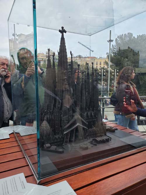 Model, Basílica de la Sagrada Família, Barcelona, Spain, April 25, 2024