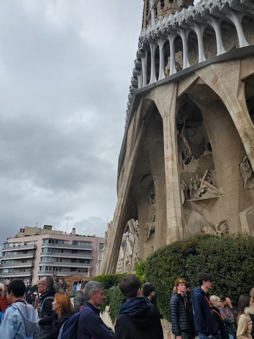 Passion Façade, Basílica de la Sagrada Família, Barcelona, Spain, April 25, 2024