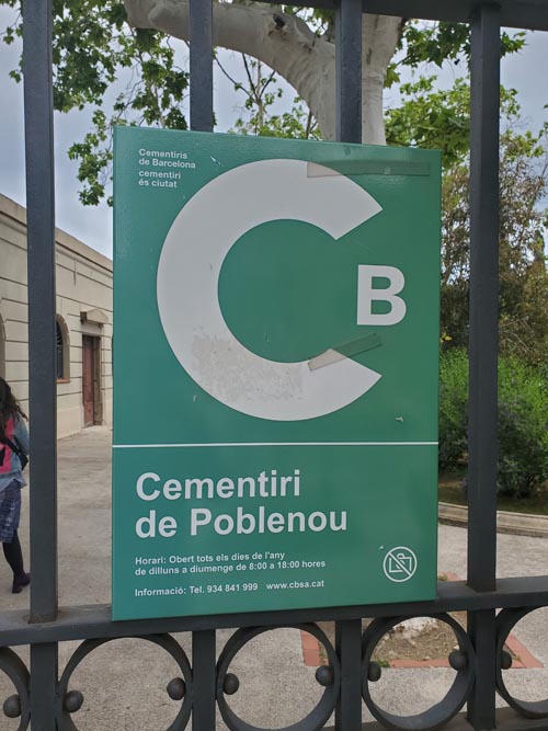 Cementiri de Poblenou/Poblenou Cemetery, Barcelona, Spain, April 27, 2024