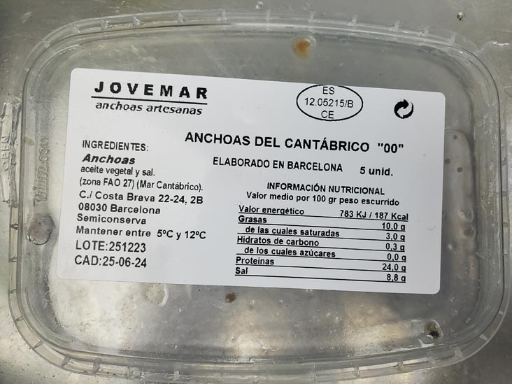 Anchoas del Cantábrico Container