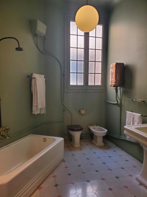 Bathroom, Apartment, La Pedrera-Casa Milà, Barcelona, Spain, April 26, 2024