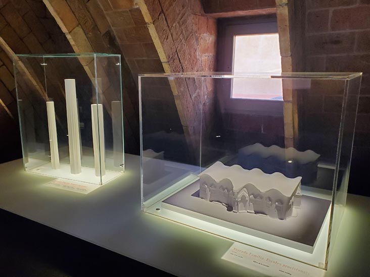 Sagrada Família Models, Attic, La Pedrera-Casa Milà, Barcelona, Spain, April 26, 2024