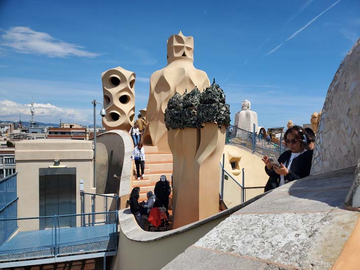 Terrace, La Pedrera-Casa Milà, Barcelona, Spain, April 26, 2024