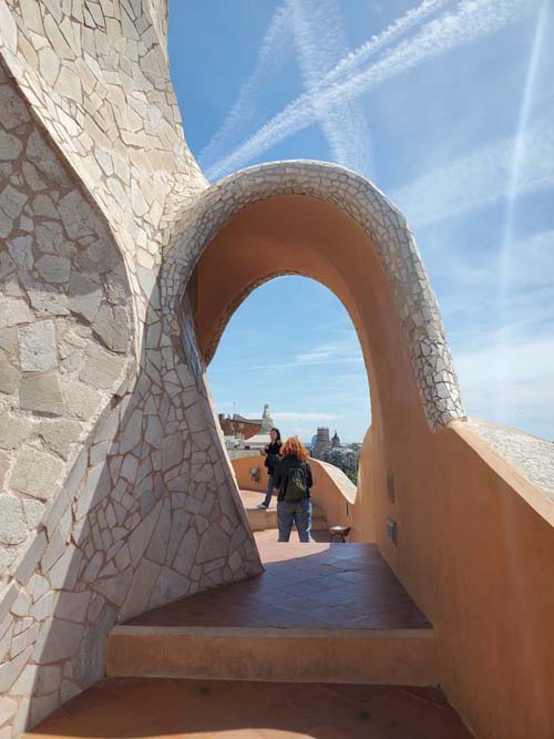 Terrace, La Pedrera-Casa Milà, Barcelona, Spain, April 26, 2024