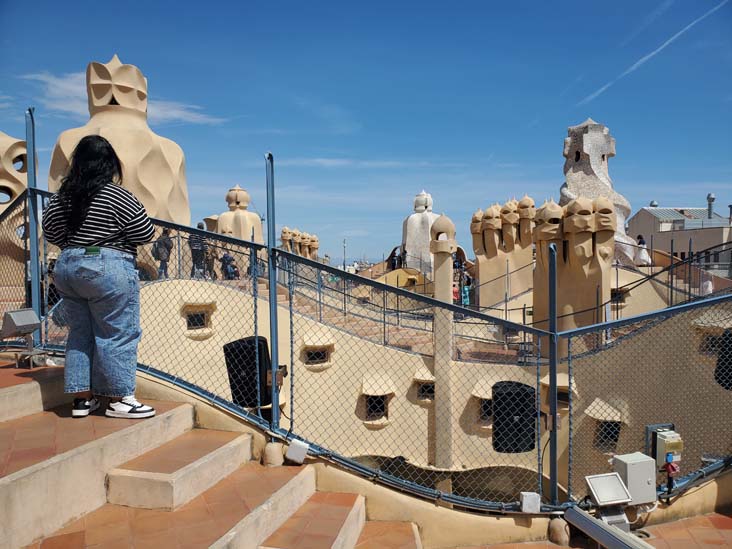 Terrace, La Pedrera-Casa Milà, Barcelona, Spain, April 26, 2024