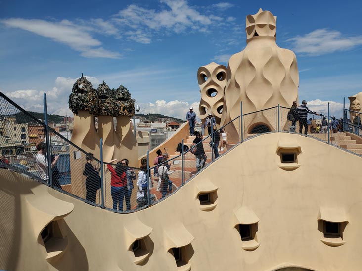 Terrace, La Pedrera-Casa Milà, Barcelona, Spain, April 26, 2024