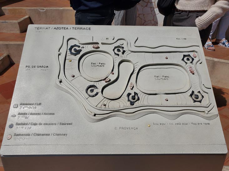 Terrace Plan, Terrace, La Pedrera-Casa Milà, Barcelona, Spain, April 26, 2024