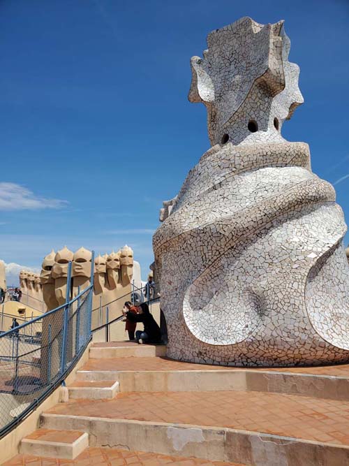 Terrace, La Pedrera-Casa Milà, Barcelona, Spain, April 26, 2024