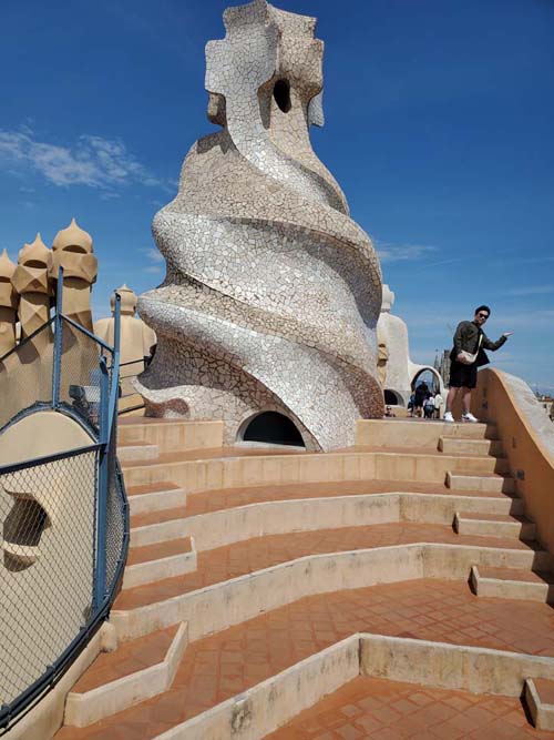 Terrace, La Pedrera-Casa Milà, Barcelona, Spain, April 26, 2024