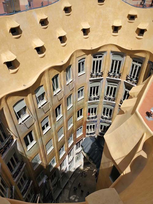 Terrace, La Pedrera-Casa Milà, Barcelona, Spain, April 26, 2024