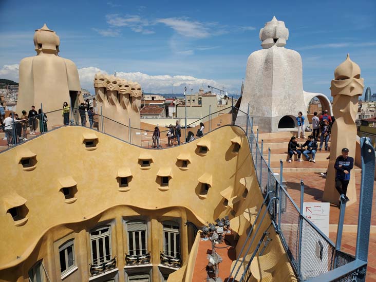 Terrace, La Pedrera-Casa Milà, Barcelona, Spain, April 26, 2024