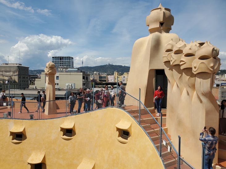 Terrace, La Pedrera-Casa Milà, Barcelona, Spain, April 26, 2024