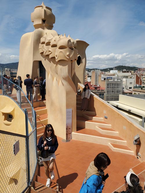 Terrace, La Pedrera-Casa Milà, Barcelona, Spain, April 26, 2024