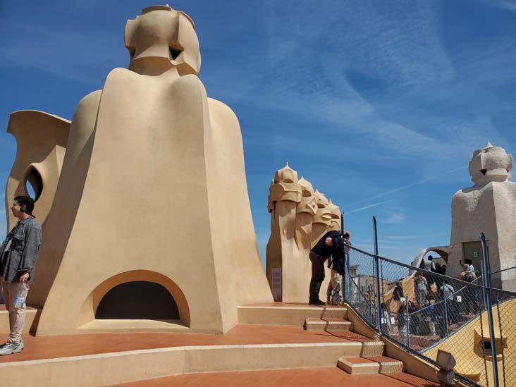 Terrace, La Pedrera-Casa Milà, Barcelona, Spain, April 26, 2024