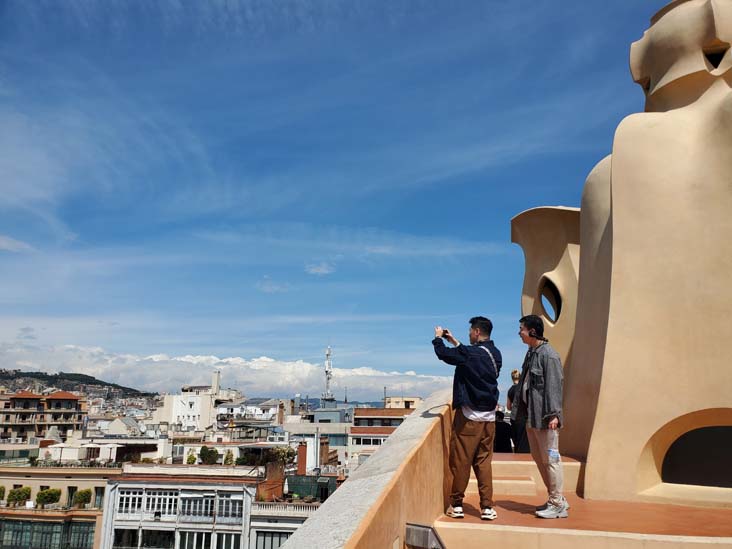 Terrace, La Pedrera-Casa Milà, Barcelona, Spain, April 26, 2024