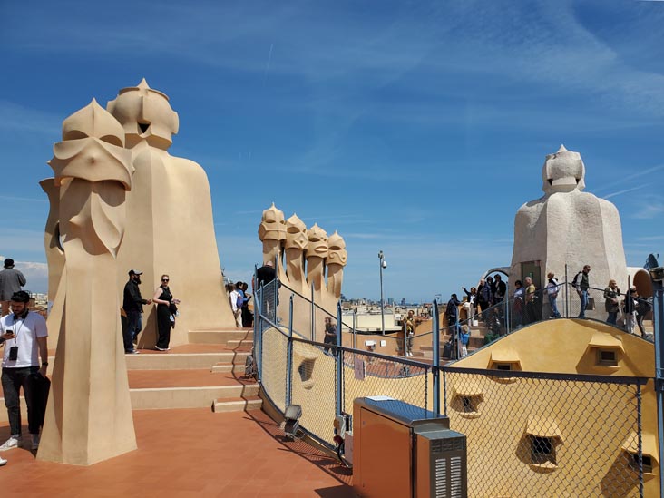 Terrace, La Pedrera-Casa Milà, Barcelona, Spain, April 26, 2024