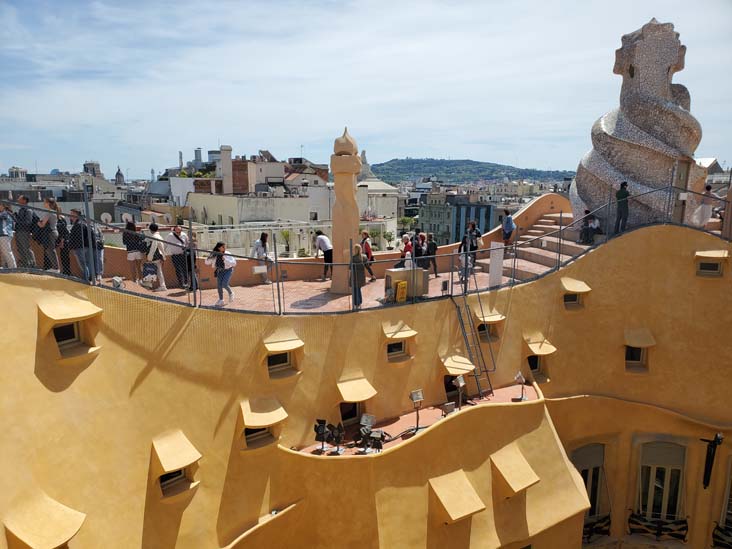 Terrace, La Pedrera-Casa Milà, Barcelona, Spain, April 26, 2024