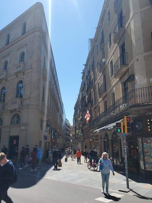 La Rambla at Carrer de Sant Pau, Barcelona, Spain, April 24, 2024