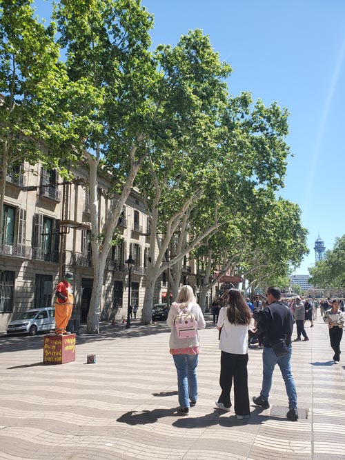 Rambla de Santa Mònica, Barcelona, Spain, April 24, 2024