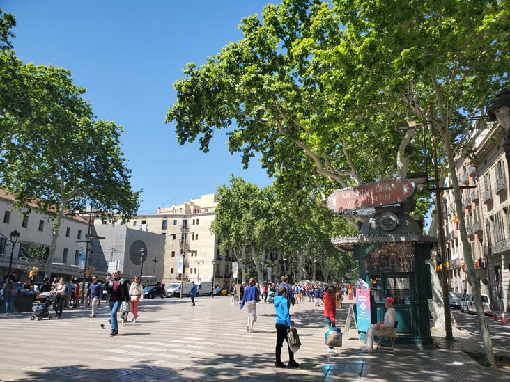 Rambla de Santa Mònica, Barcelona, Spain, April 24, 2024